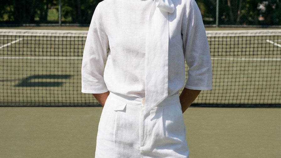 Ari Tie Blouse - Tennis Court Fashion