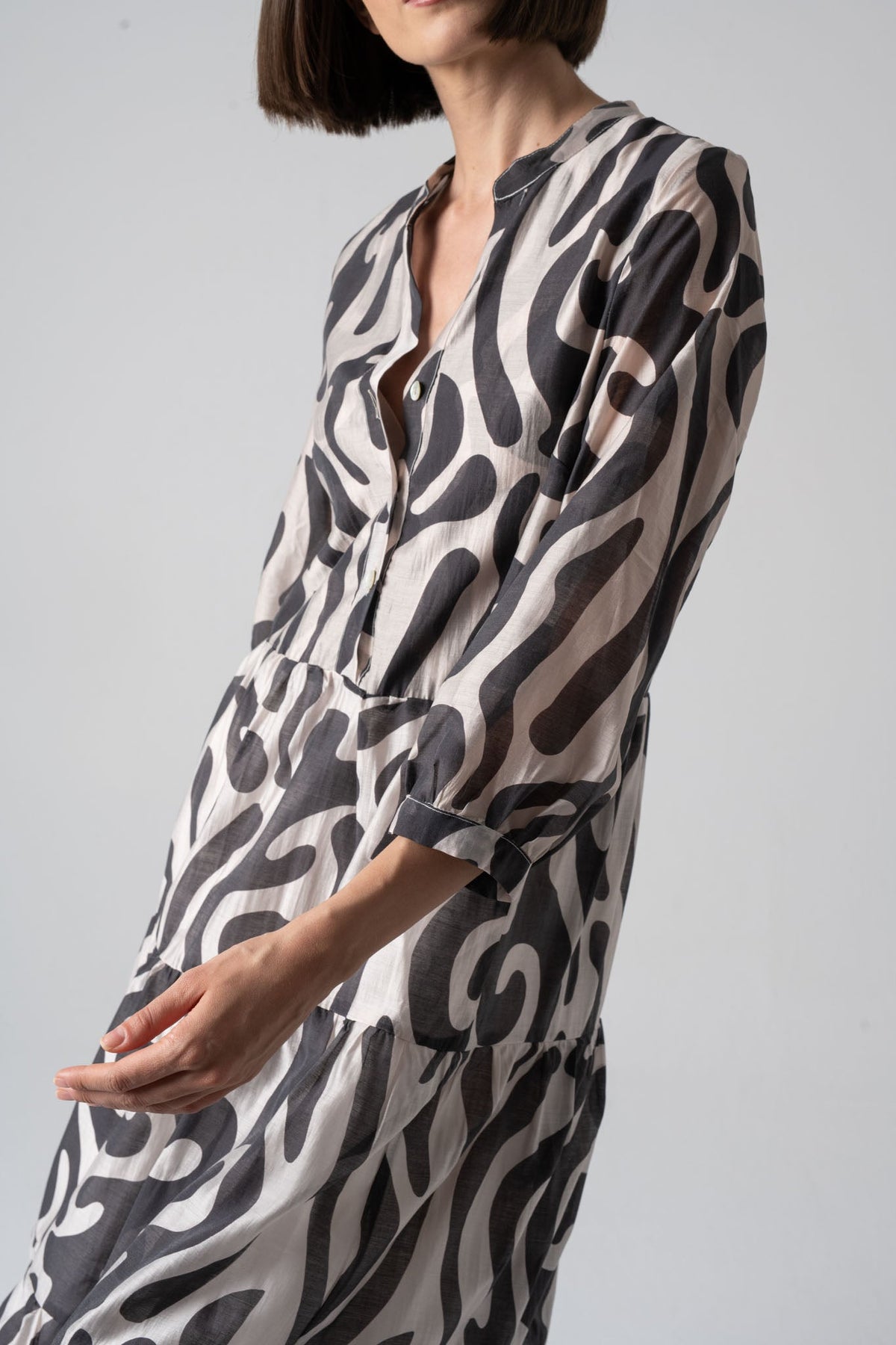 Altea Midi Dress in Savannah Print Luxmii