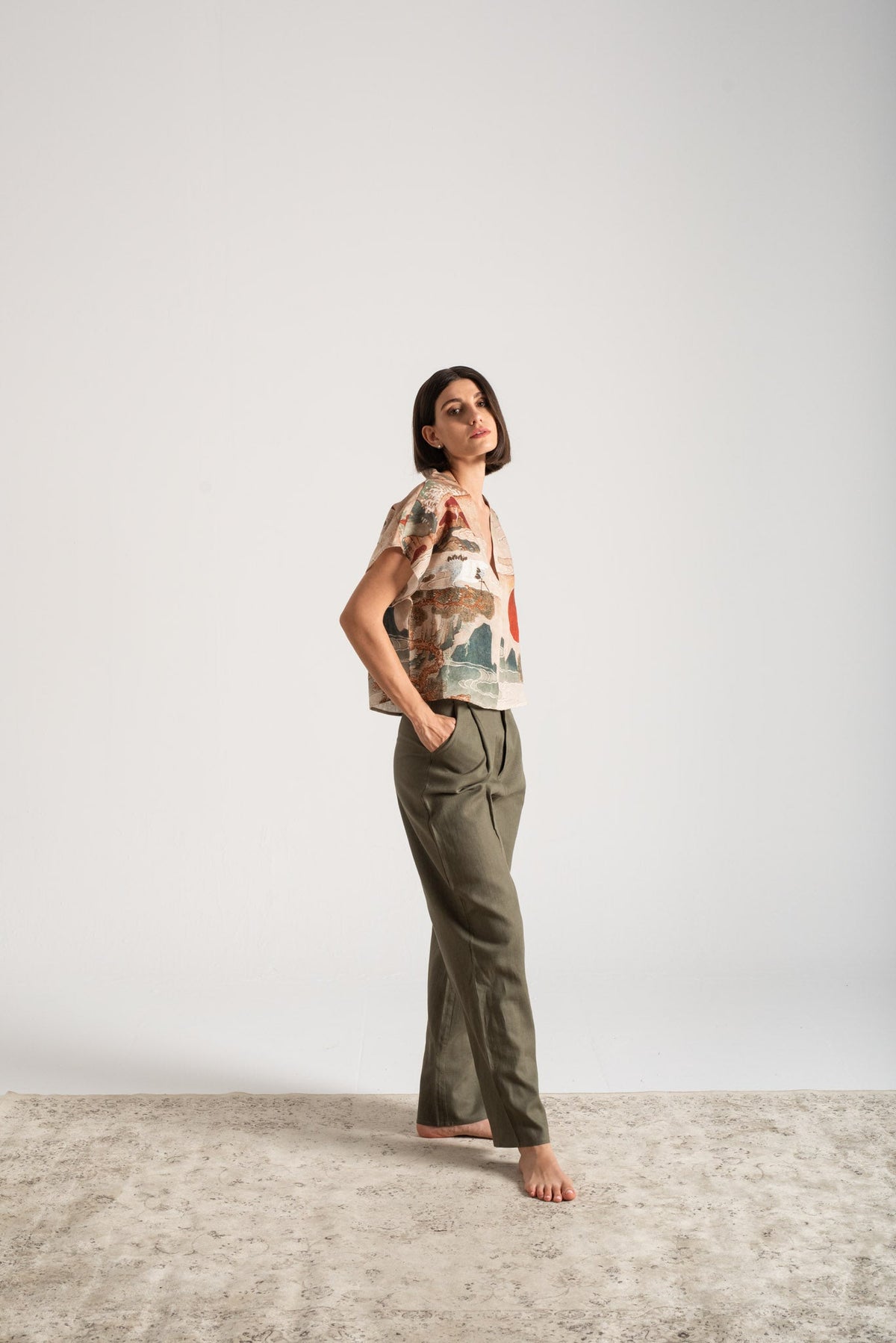 Collo Alto Top Minhwa Print Vol. II Luxmii