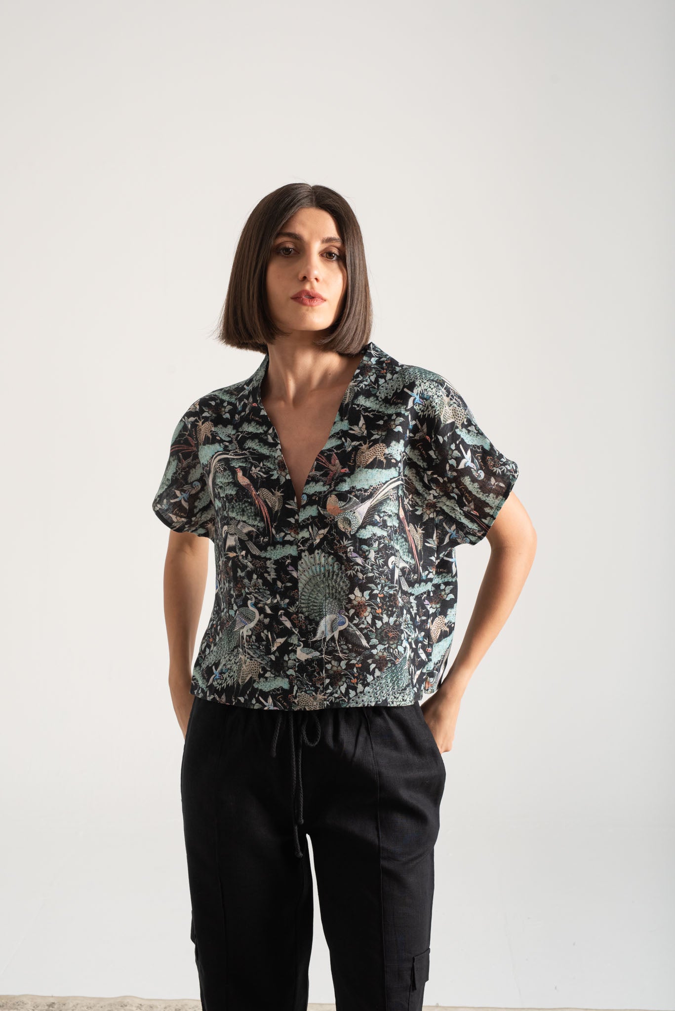 Collo Alto Top Najeon Print Vol. II Luxmii