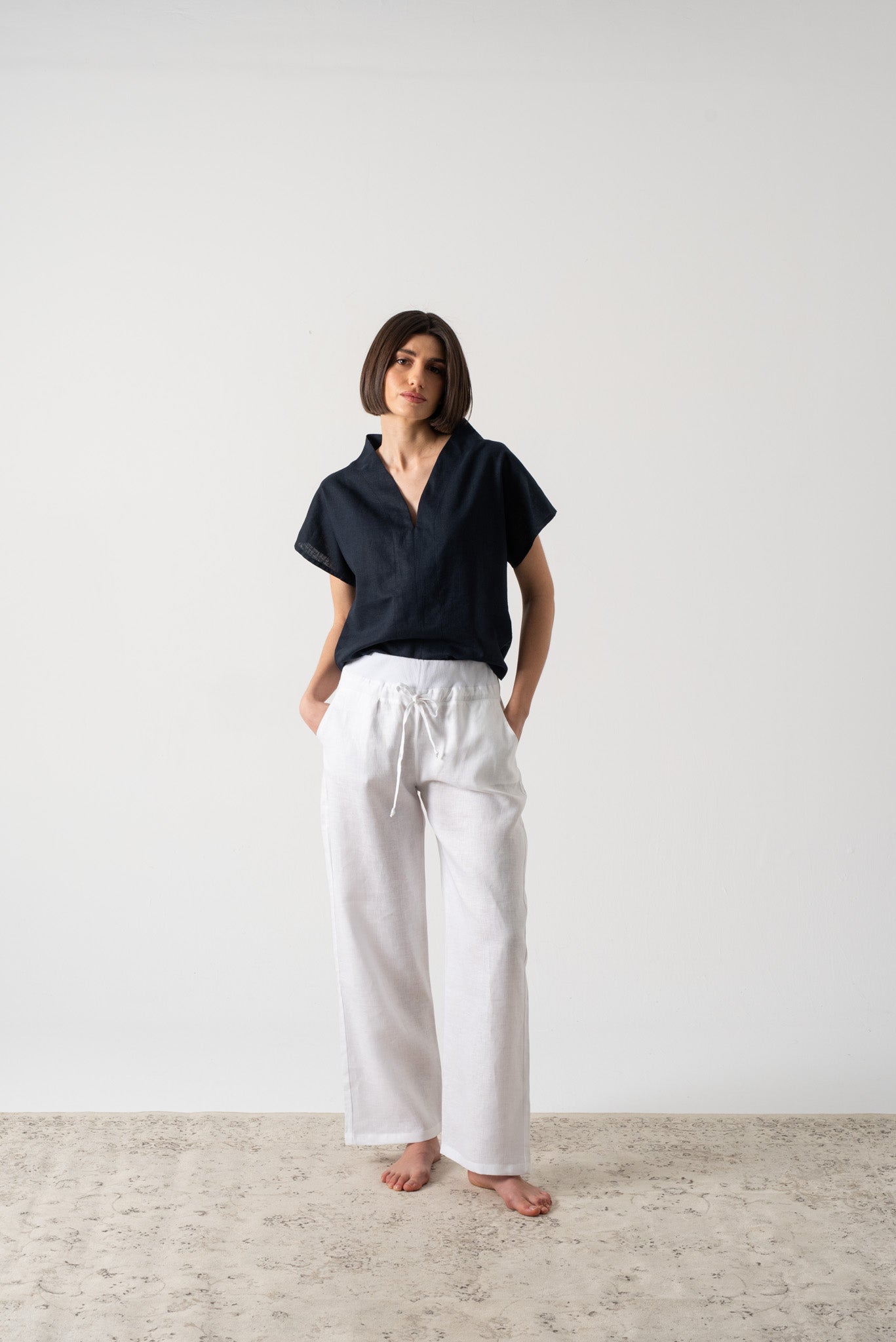 Collo Alto Top Navy Luxmii