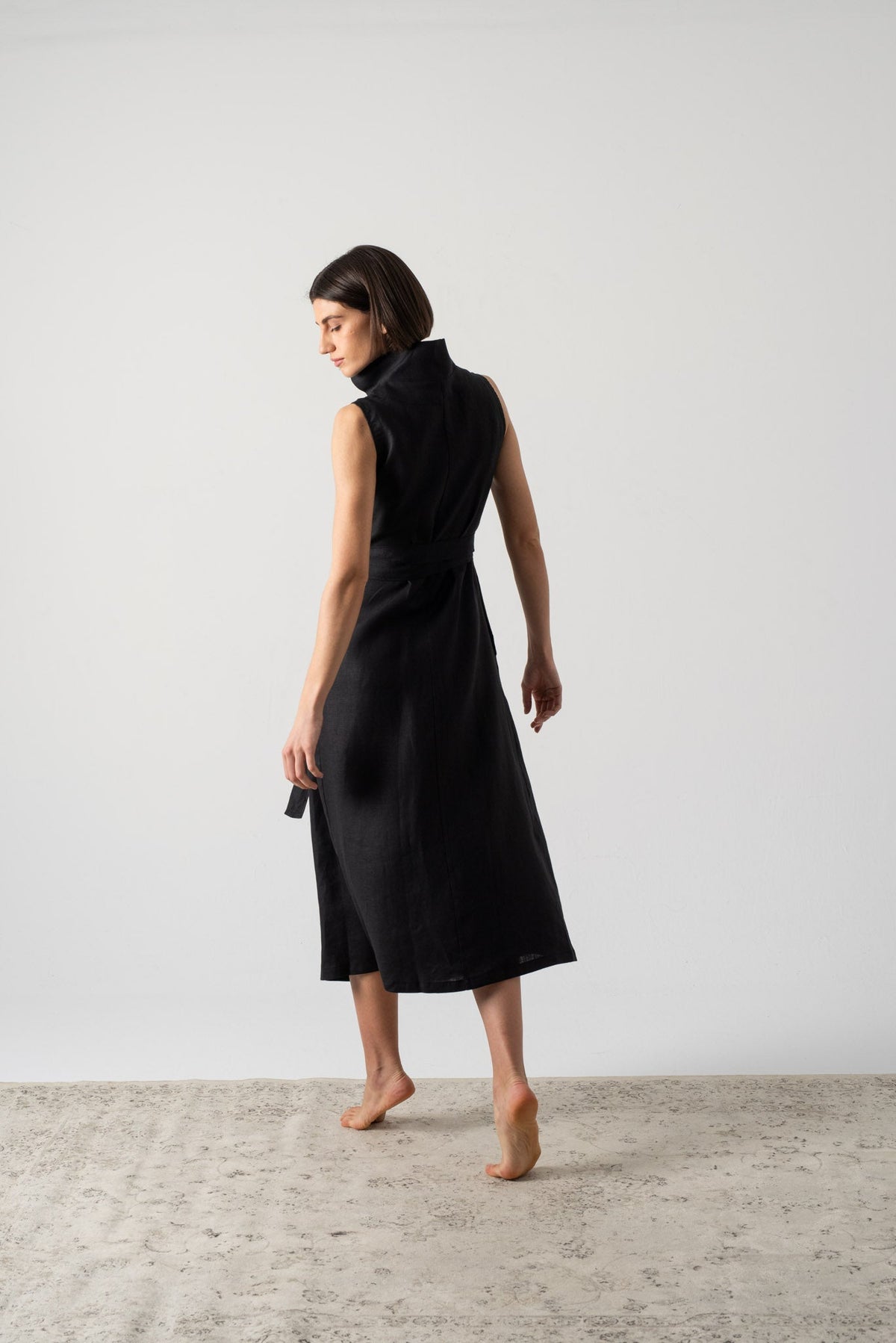 Cora Wrap Dress Black Luxmii