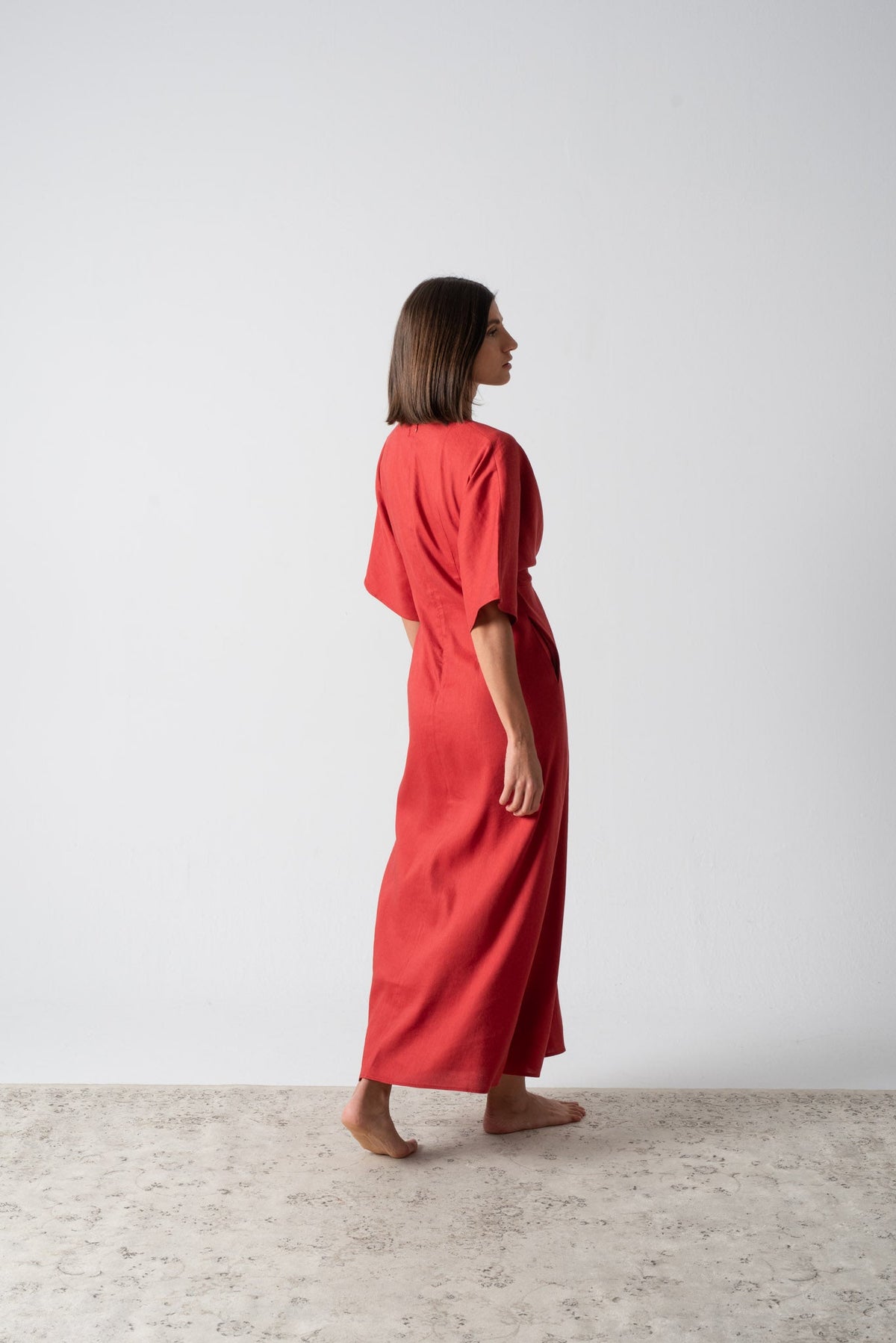 Dune Maxi Dress Terracotta Red Luxmii