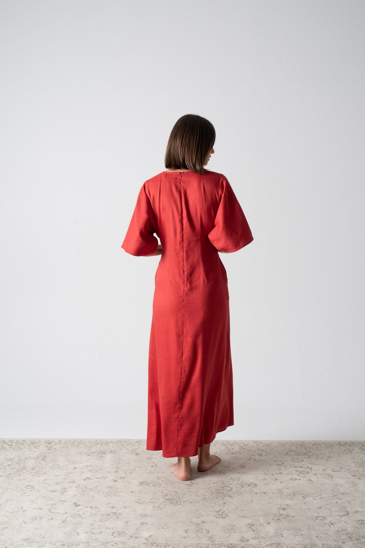 Dune Maxi Dress Terracotta Red Luxmii
