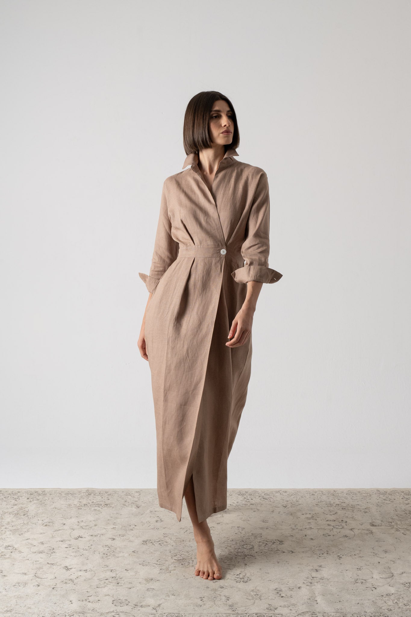 Halvar Maxi Dress Mocha-Taupe Luxmii