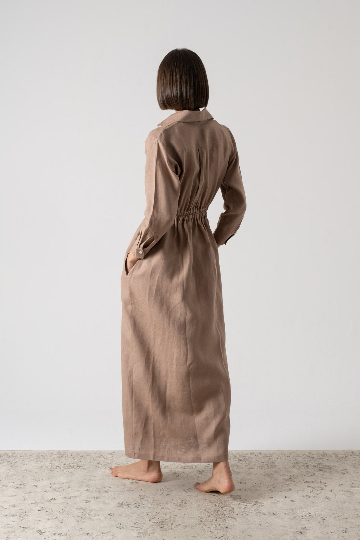 Halvar Maxi Dress Mocha-Taupe Luxmii