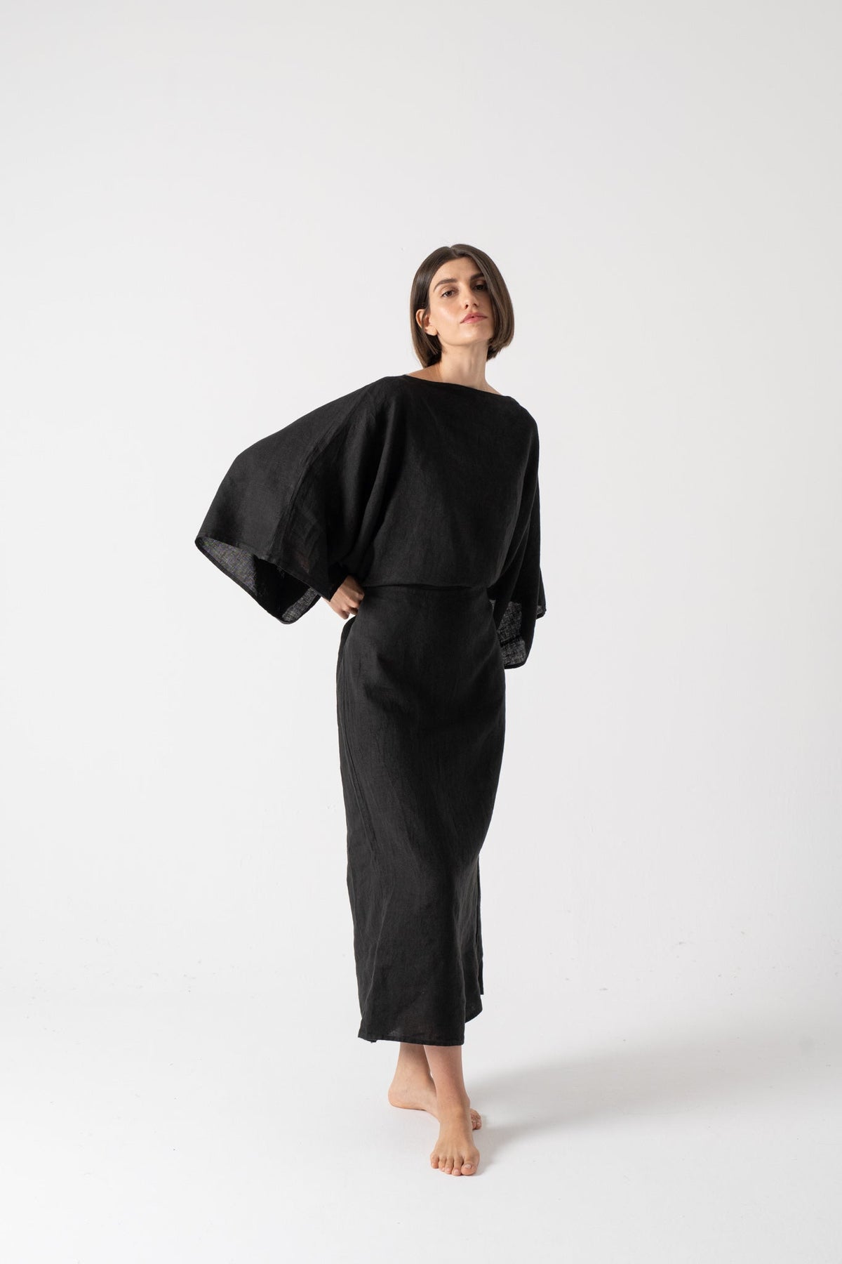 Kimonos Dress Black Luxmii