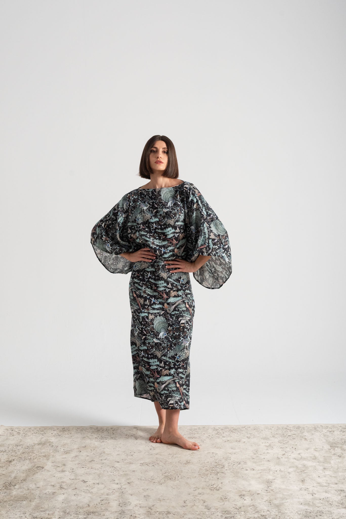 Kimonos Dress Najeon Print Luxmii