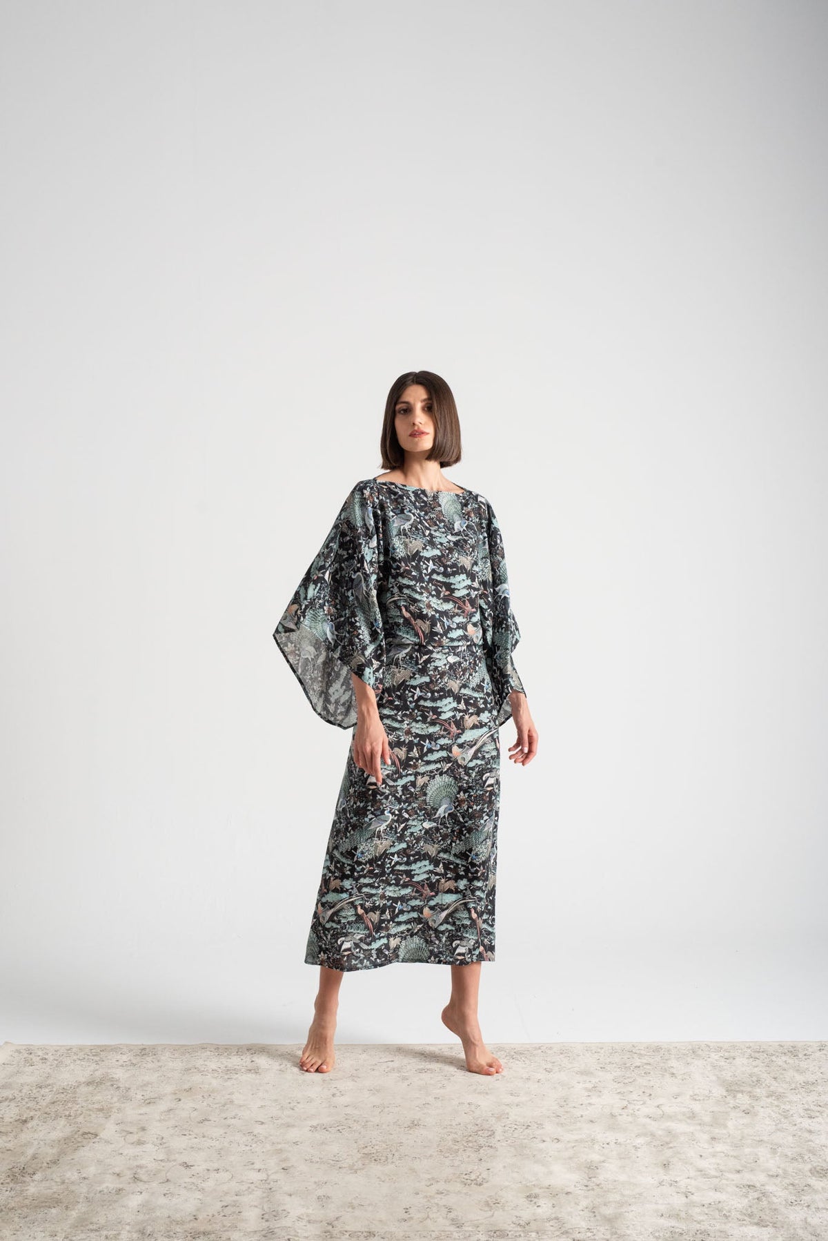 Kimonos Dress Najeon Print Luxmii