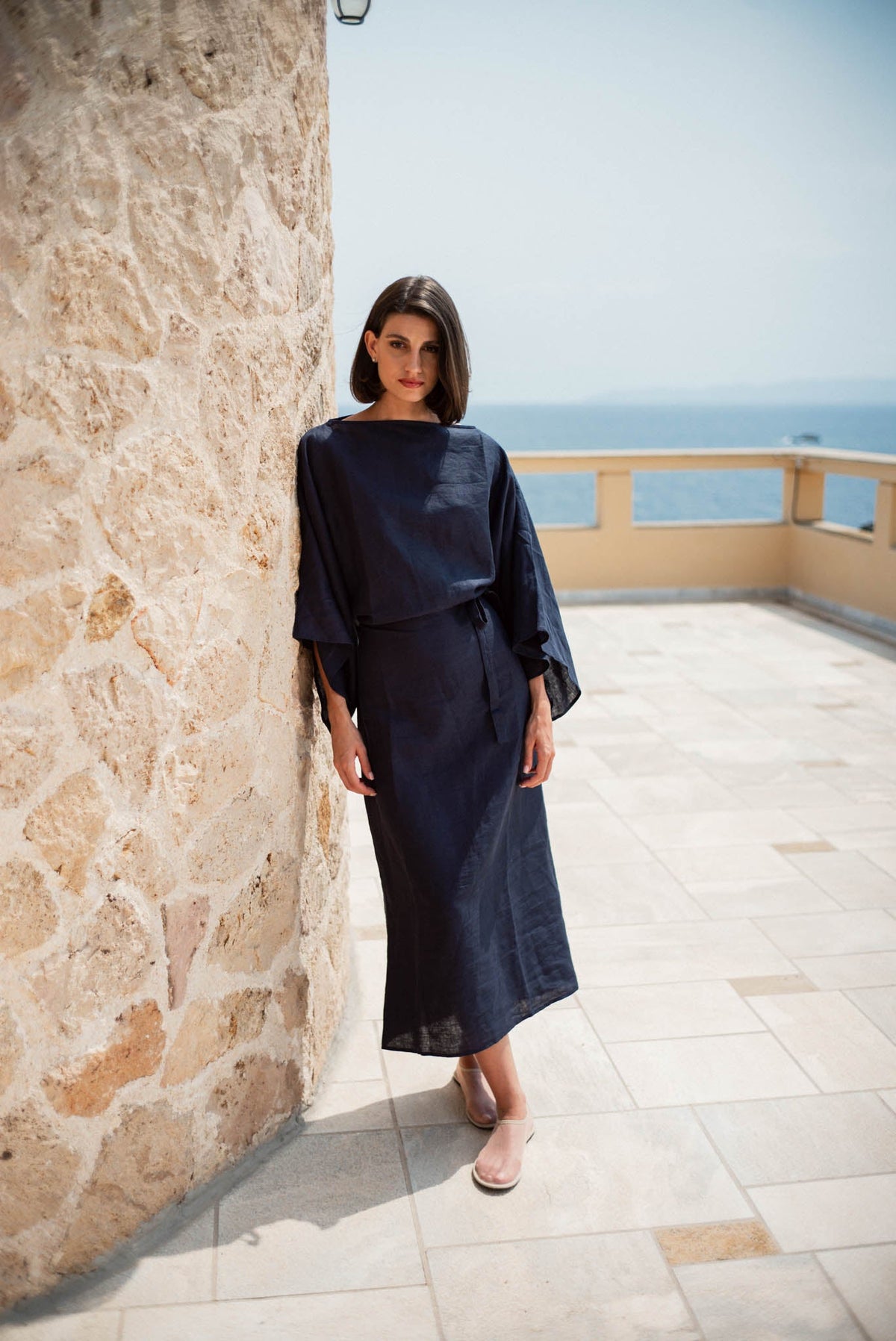 Kimonos Dress Navy Luxmii