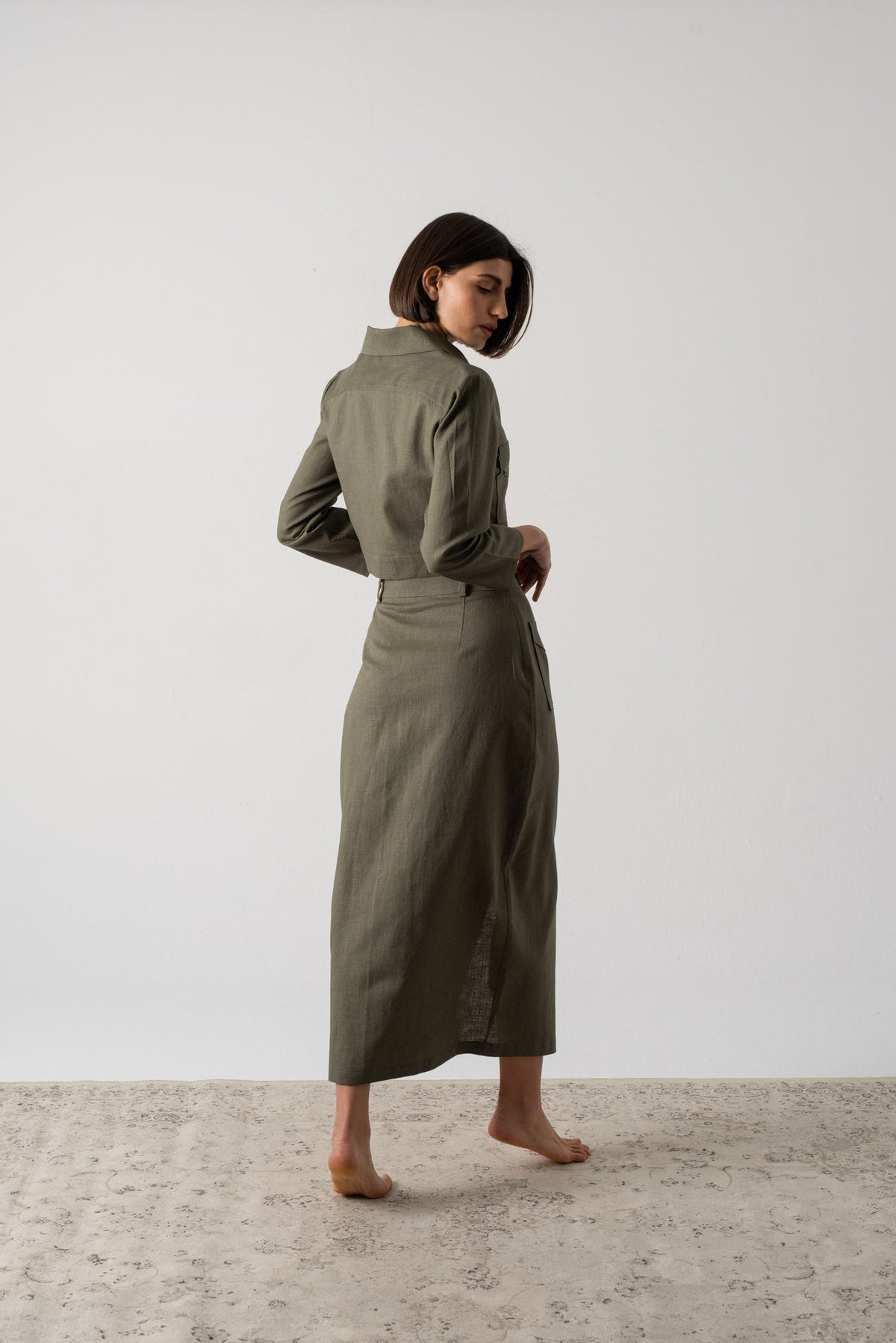 Lior Shirt Jacket Khaki Luxmii