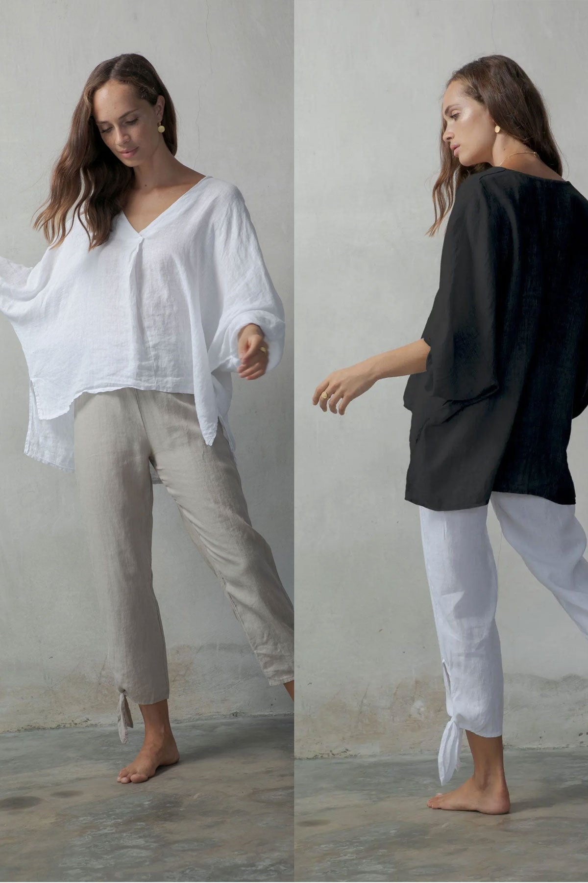 Relaxed Pallocino Top White & Black Luxmii