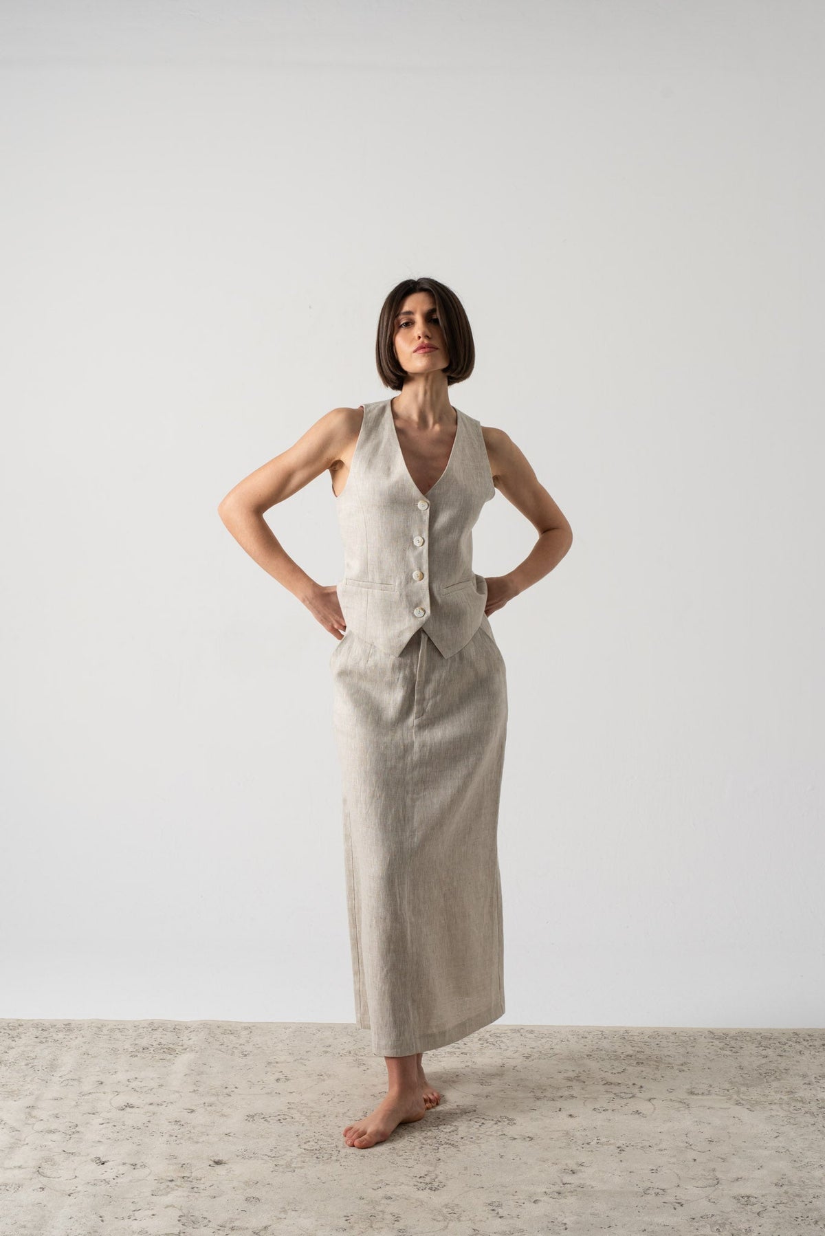 Rhea Skirt Royal Natural Luxmii