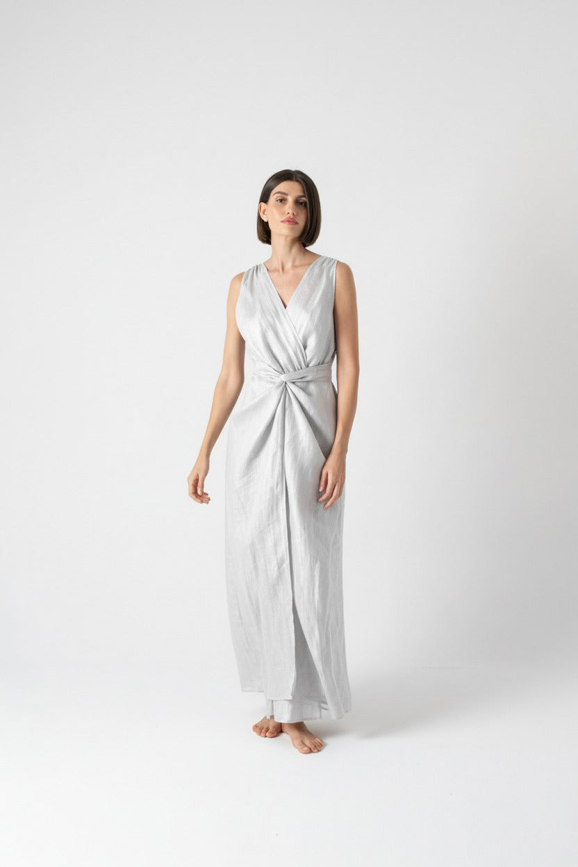 Serpente Wrap Dress Ice Luxmii
