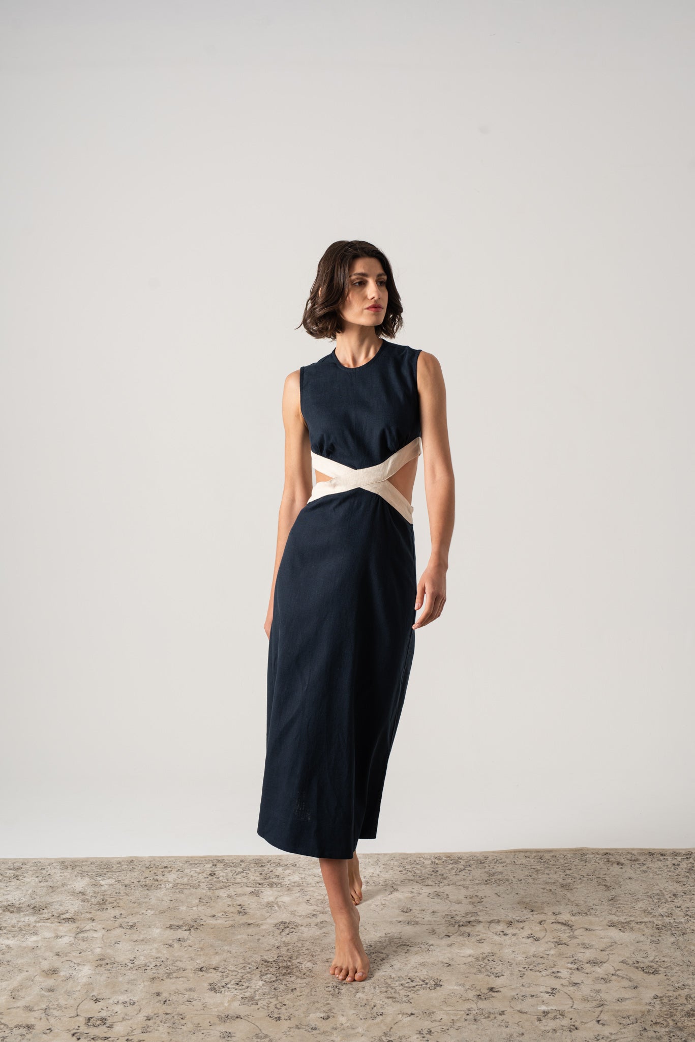 Zado Dress Navy Luxmii