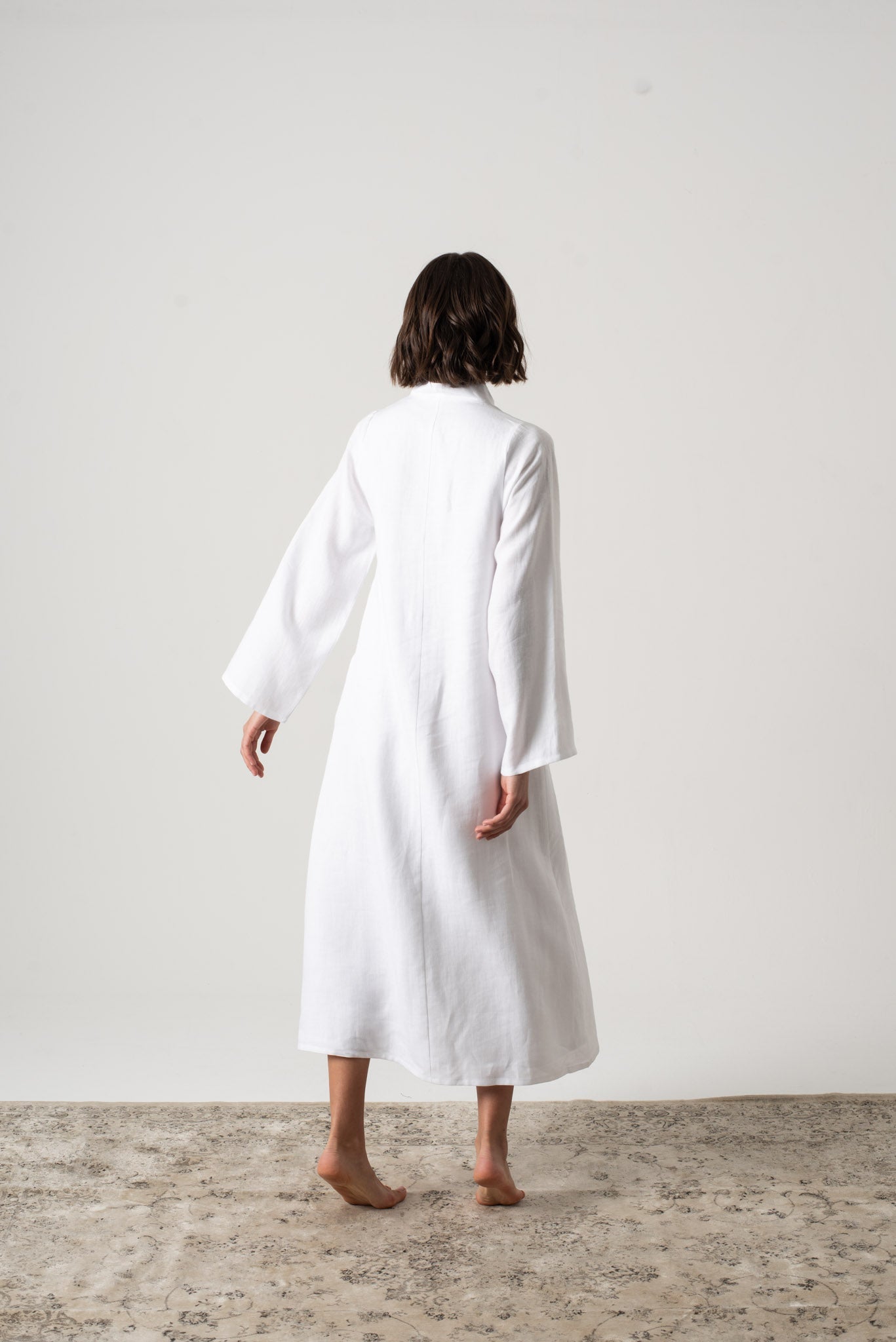 Alarik Linen Kaftan White Luxmii