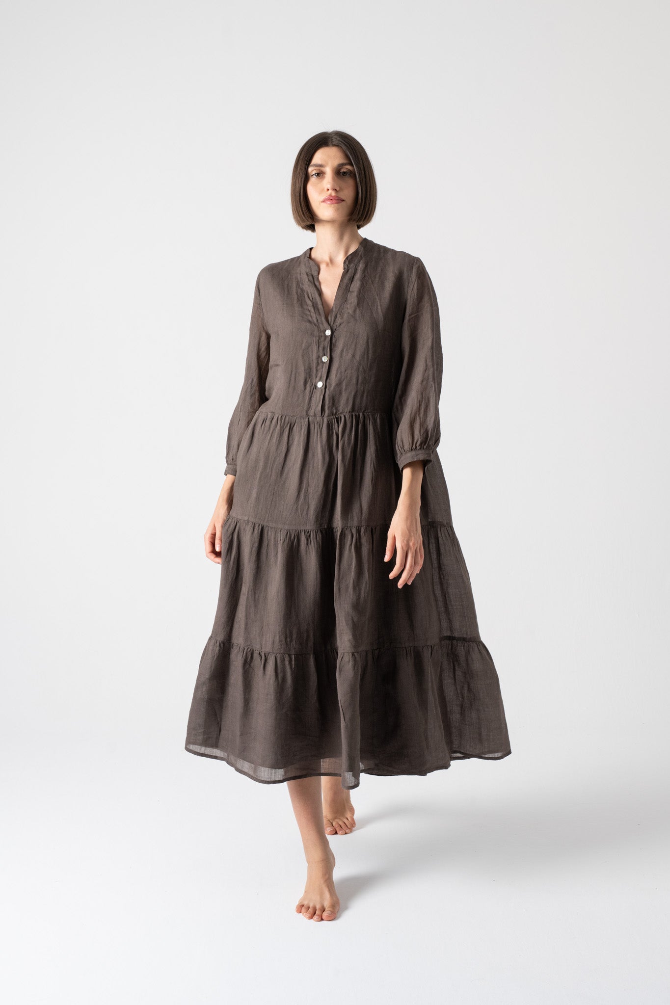 Altea Midi Dress Cocoa Luxmii