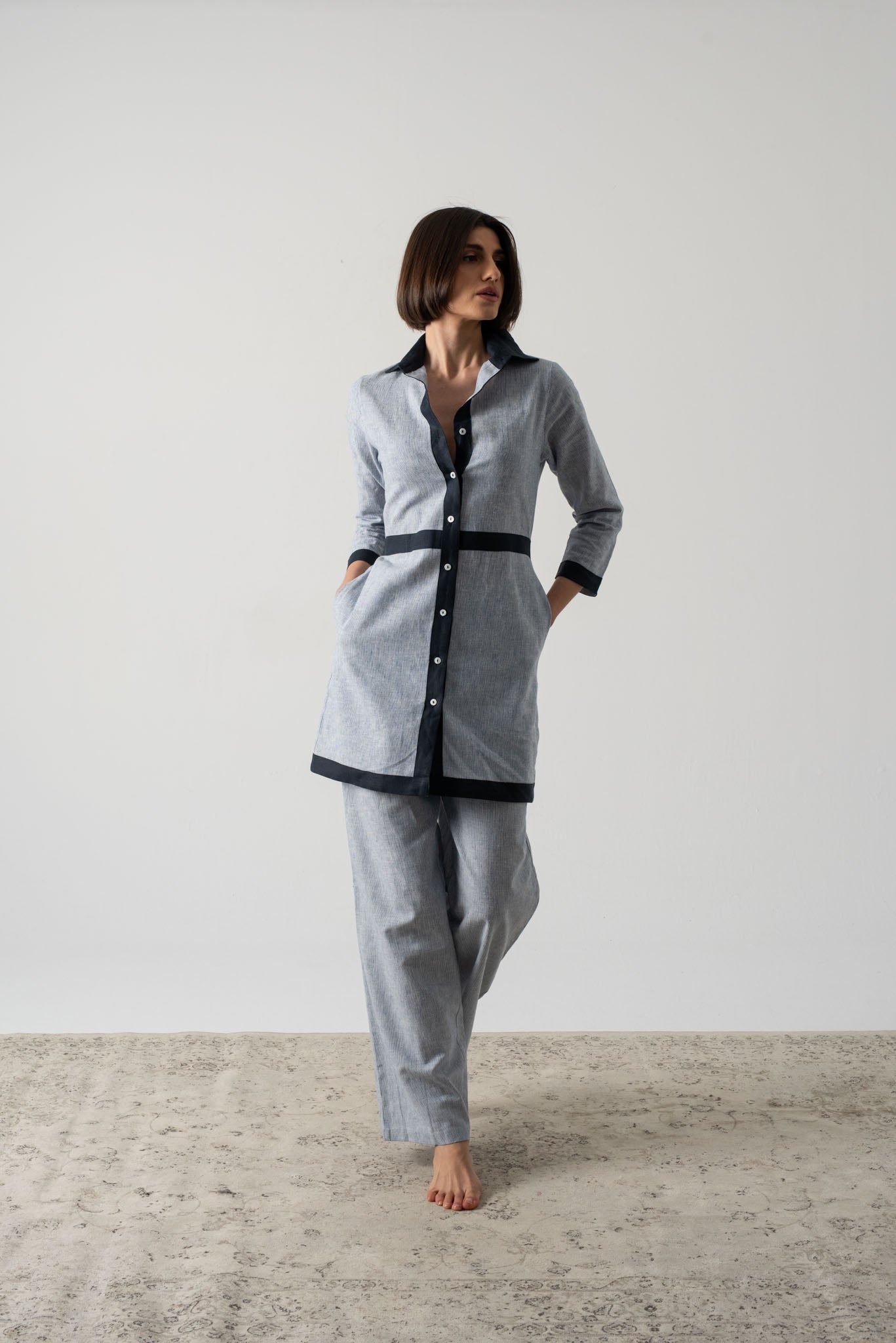 Aris Dress French Stripe Luxmii