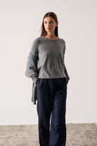 Aurea Cashmere Cardigan Mélange Grey Luxmii