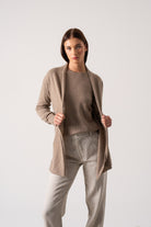 Aurea Cashmere Cardigan Taupe Luxmii