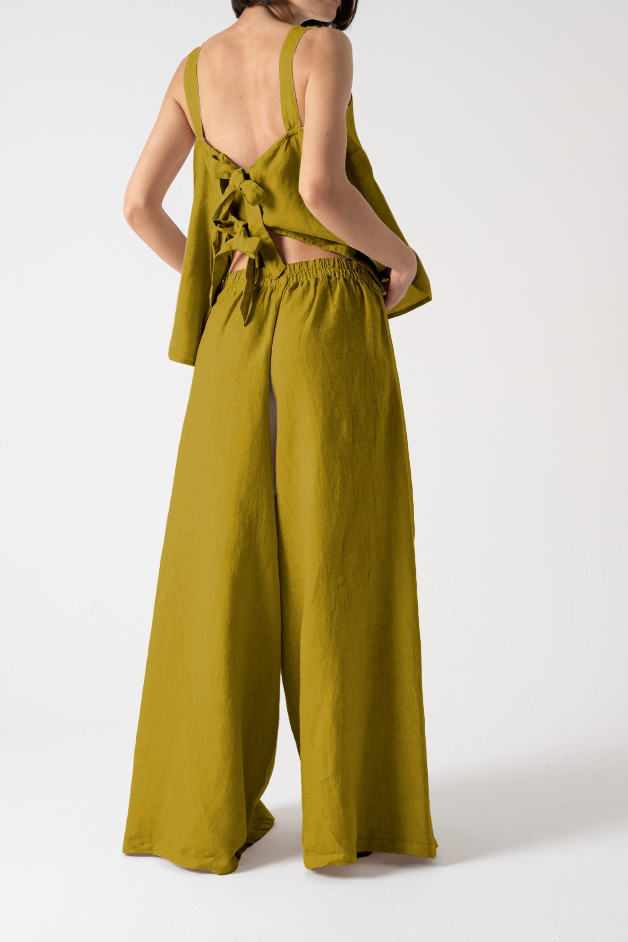 Bruno Palazzo Pant Antique Moss Luxmii