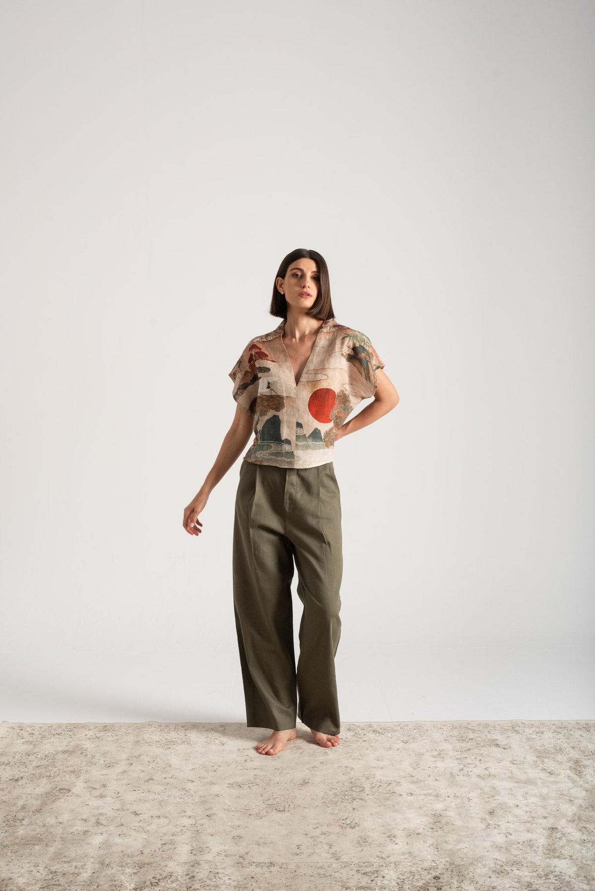 Collo Alto Top Minhwa Print Vol. II Luxmii