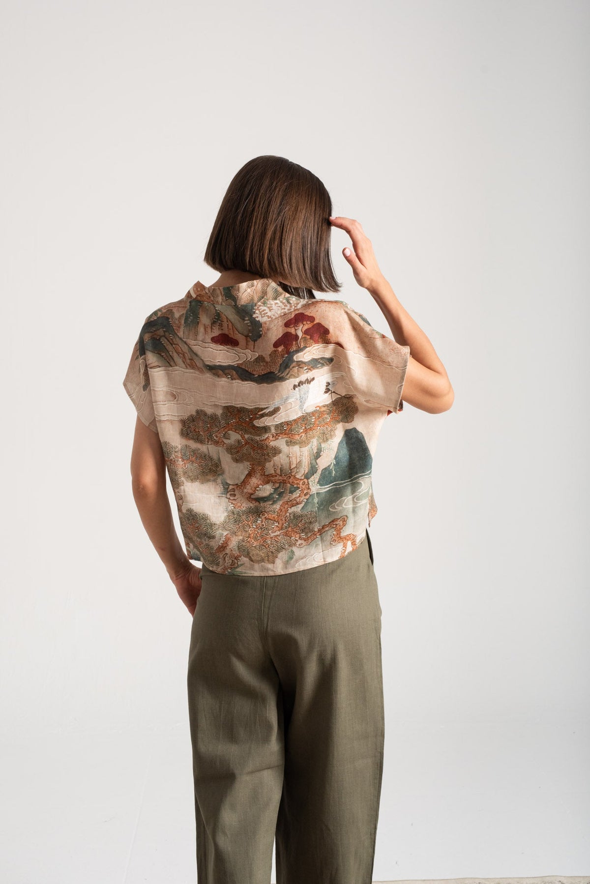 Collo Alto Top Minhwa Print Vol. II Luxmii