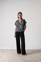 Collo Alto Top Najeon Print Luxmii