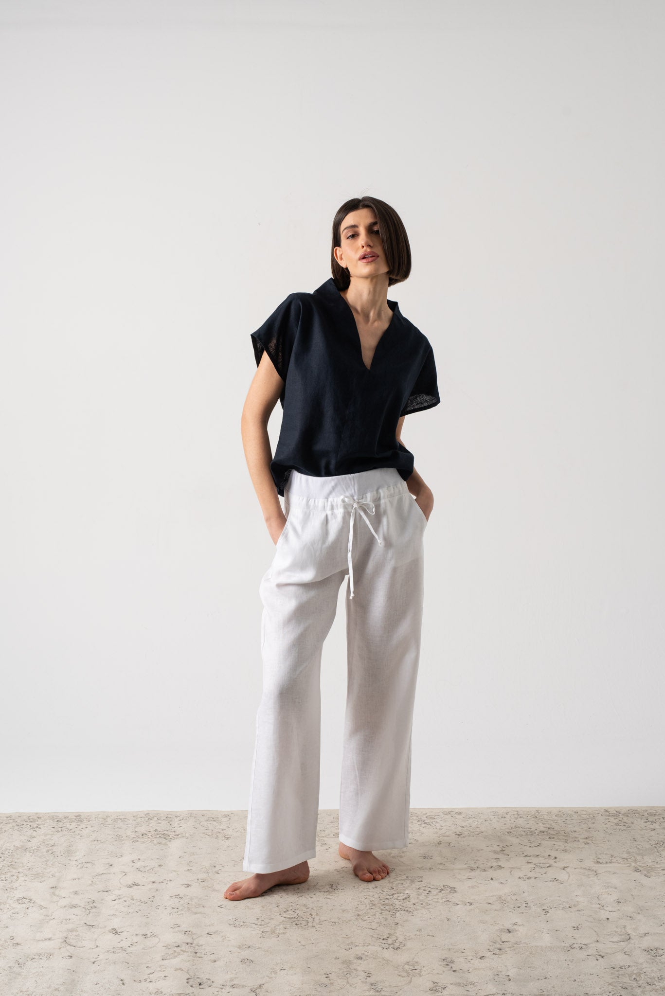 Collo Alto Top Navy Luxmii