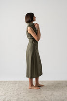 Cora Wrap Dress Khaki Luxmii