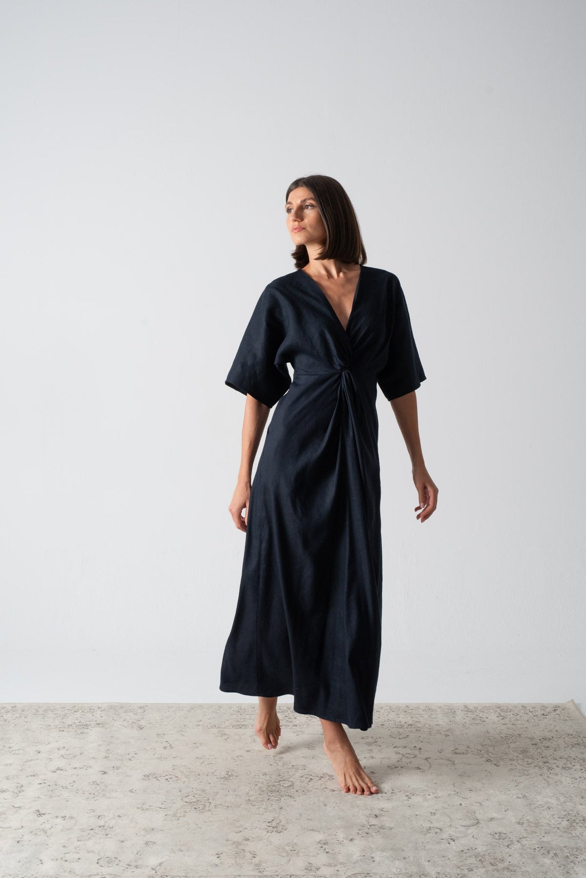 Dune Maxi Dress Navy Luxmii