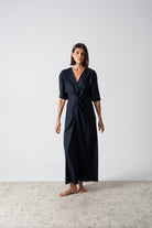 Dune Maxi Dress Navy Luxmii
