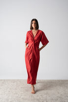 Dune Maxi Dress Terracotta Red Luxmii