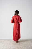Dune Maxi Dress Terracotta Red Luxmii