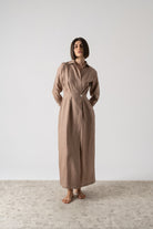 Halvar Maxi Dress Mocha-Taupe Luxmii