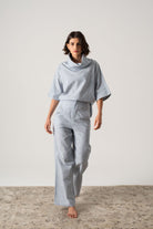 Hanne Linen Trouser French Blue Stripe Luxmii