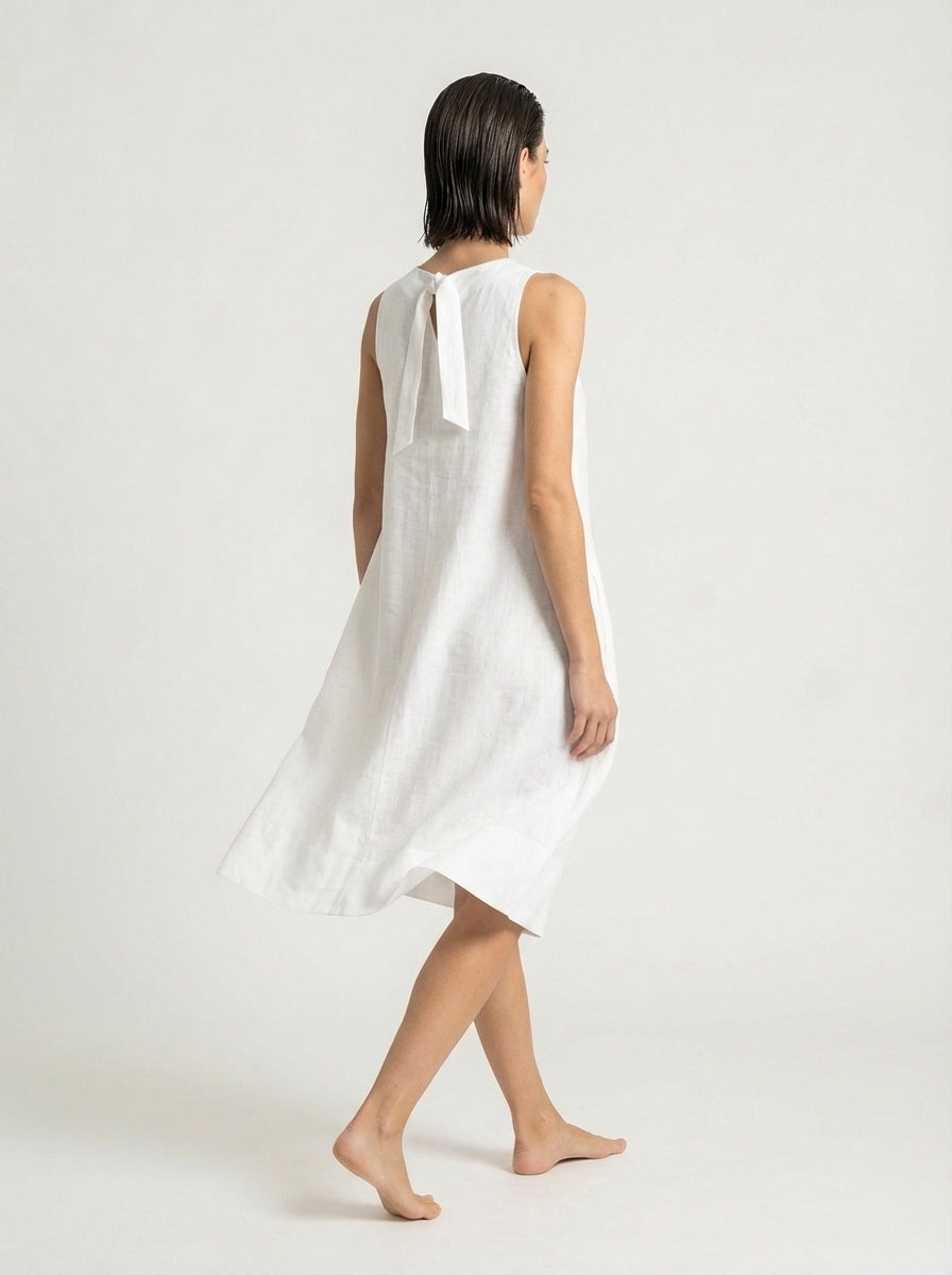 Illya Midi Dress White Luxmii