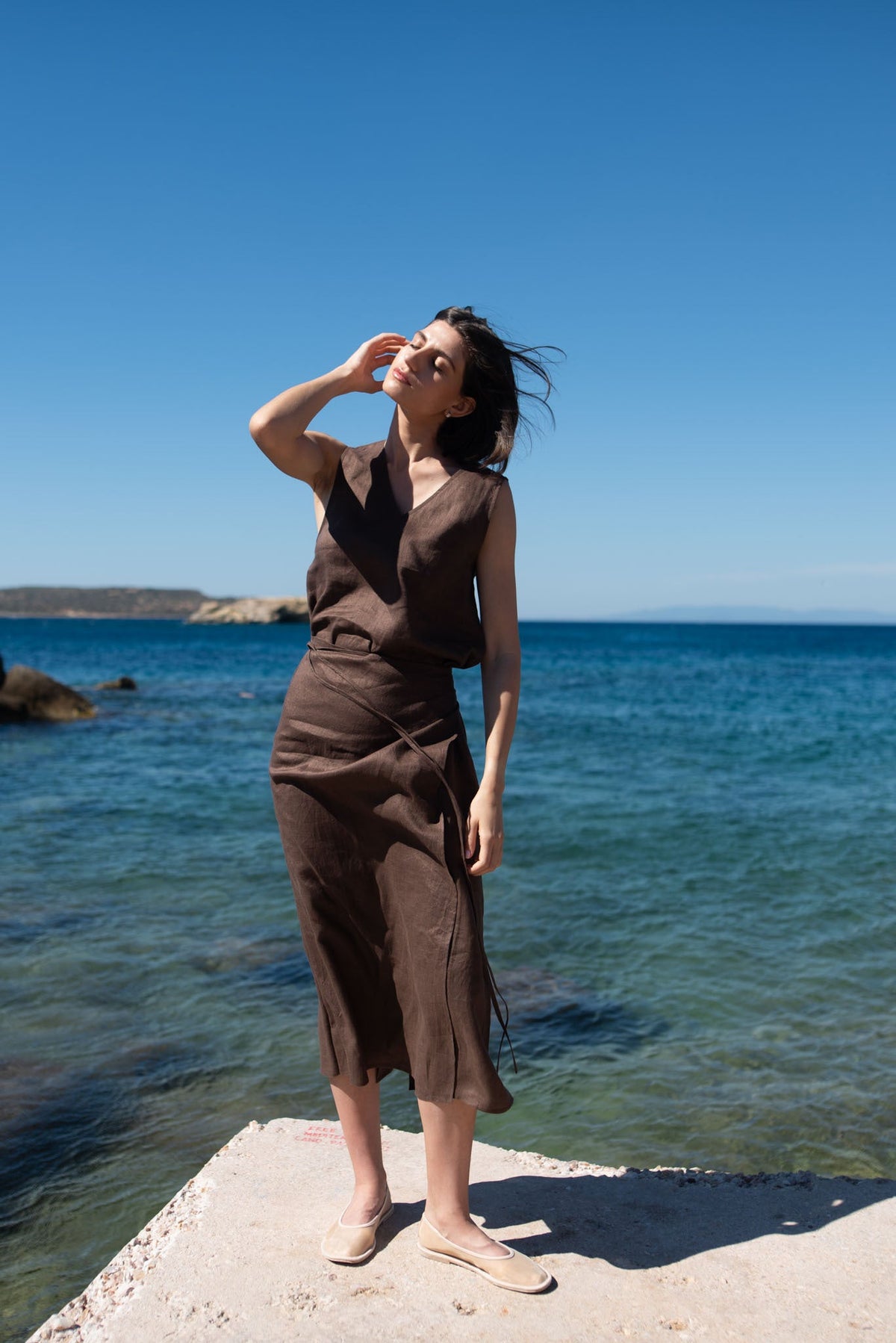 Isadora Wrap Dress Cocoa Luxmii