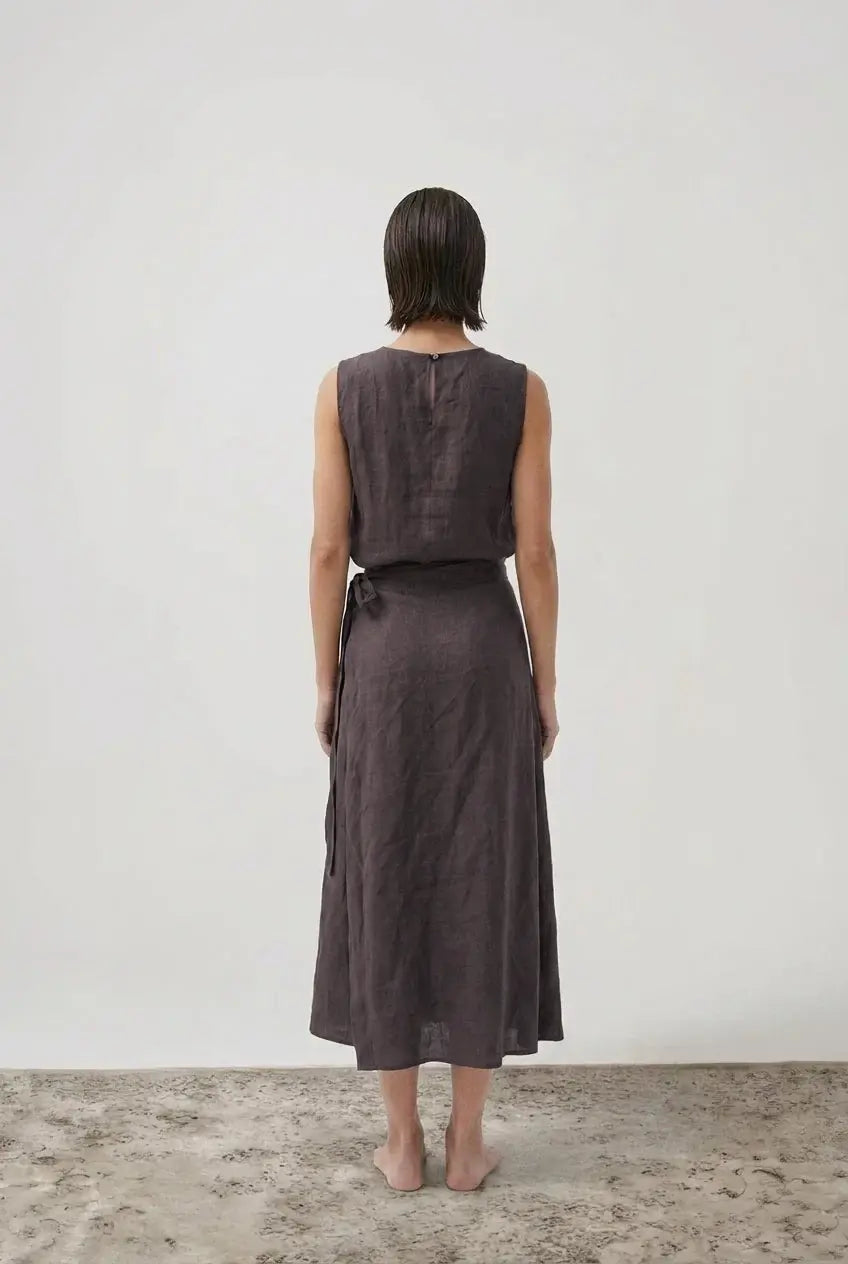 Isadora Wrap Dress Cocoa Luxmii