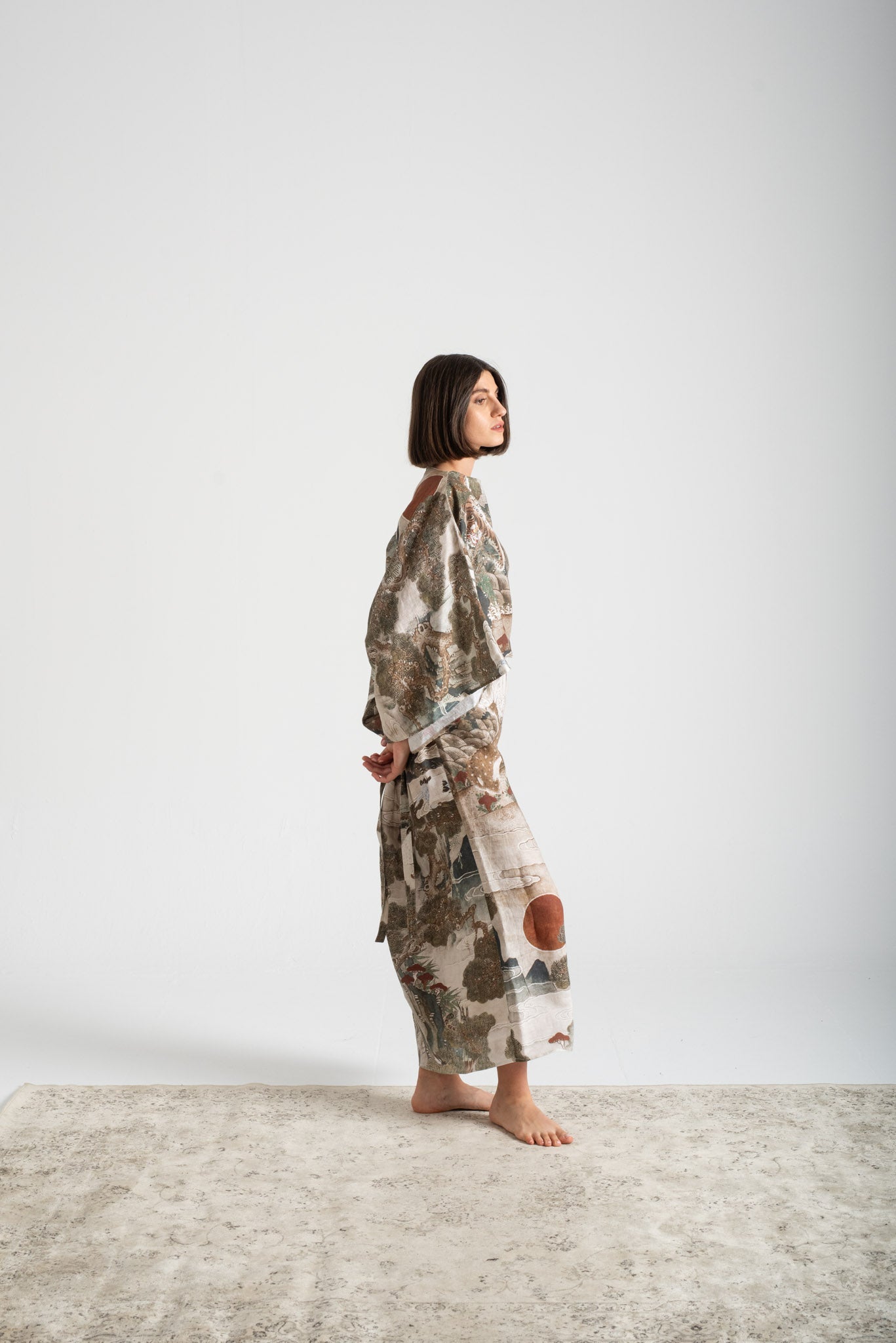 Kimonos Dress Minhwa Print Luxmii