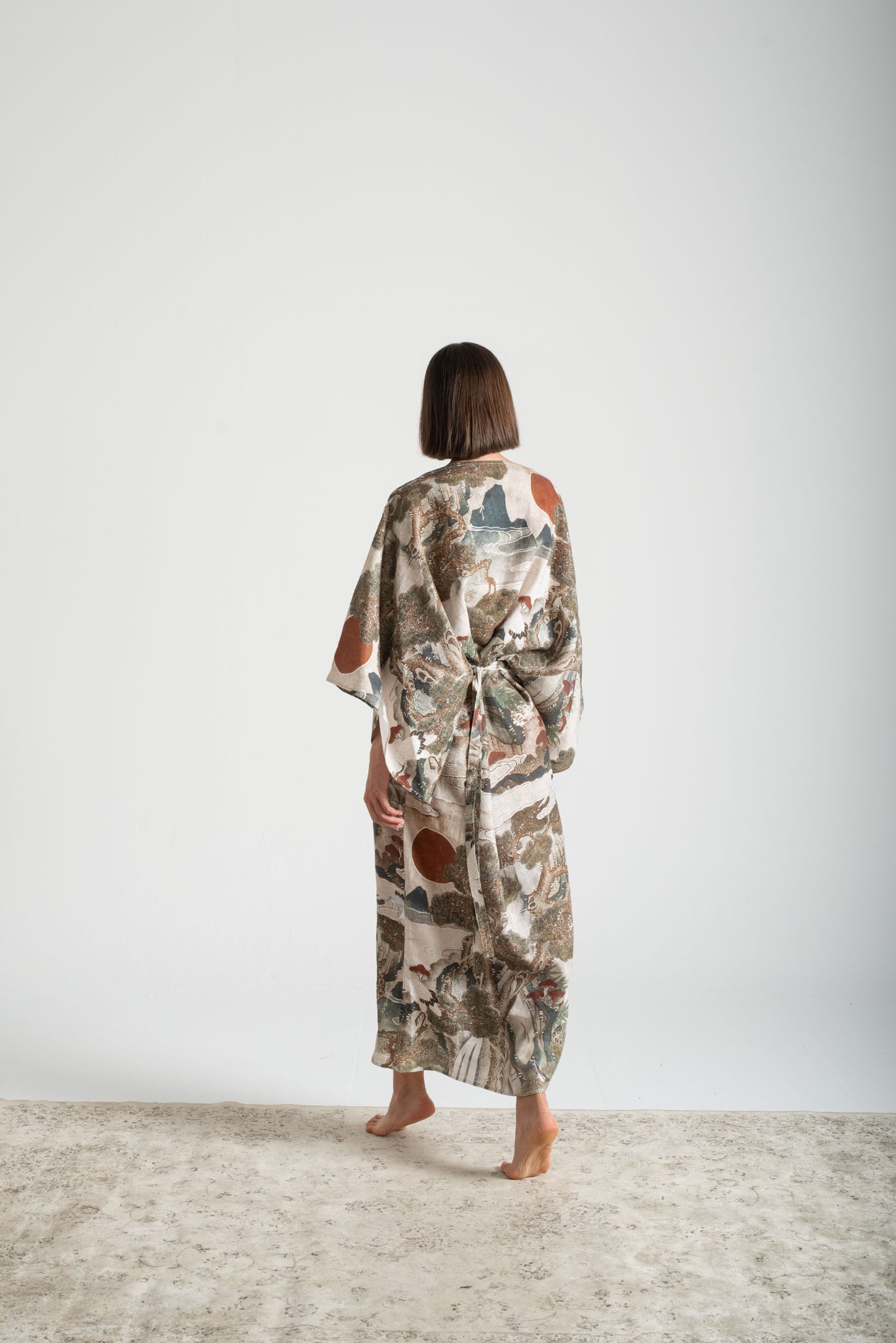 Kimonos Dress Minhwa Print Luxmii