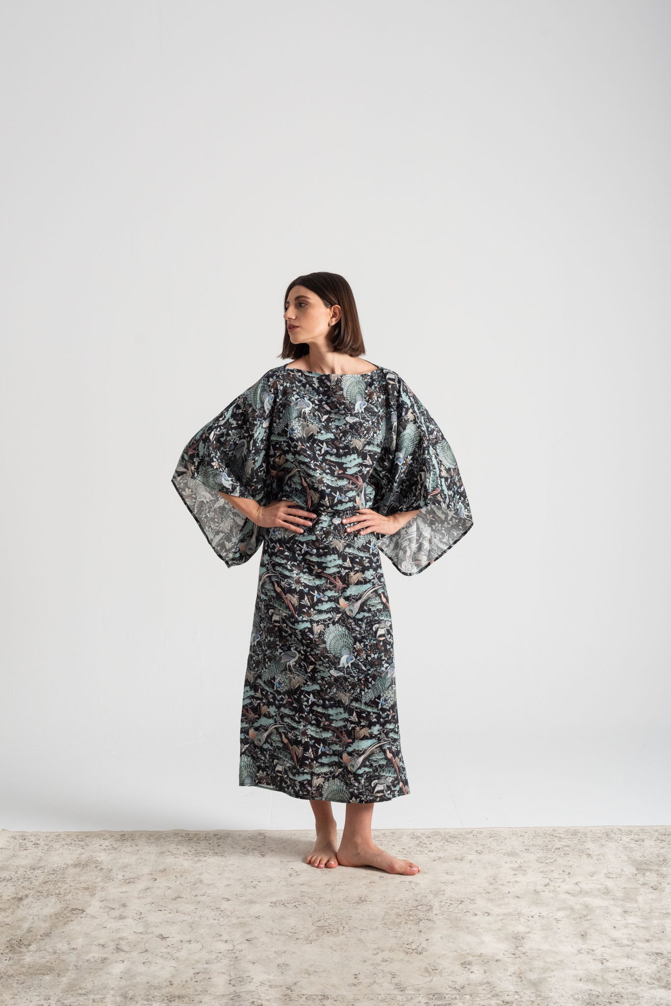 Kimonos Dress Najeon Print Luxmii