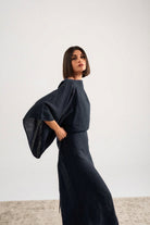 Kimonos Dress Navy Luxmii