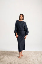 Kimonos Dress Navy Luxmii