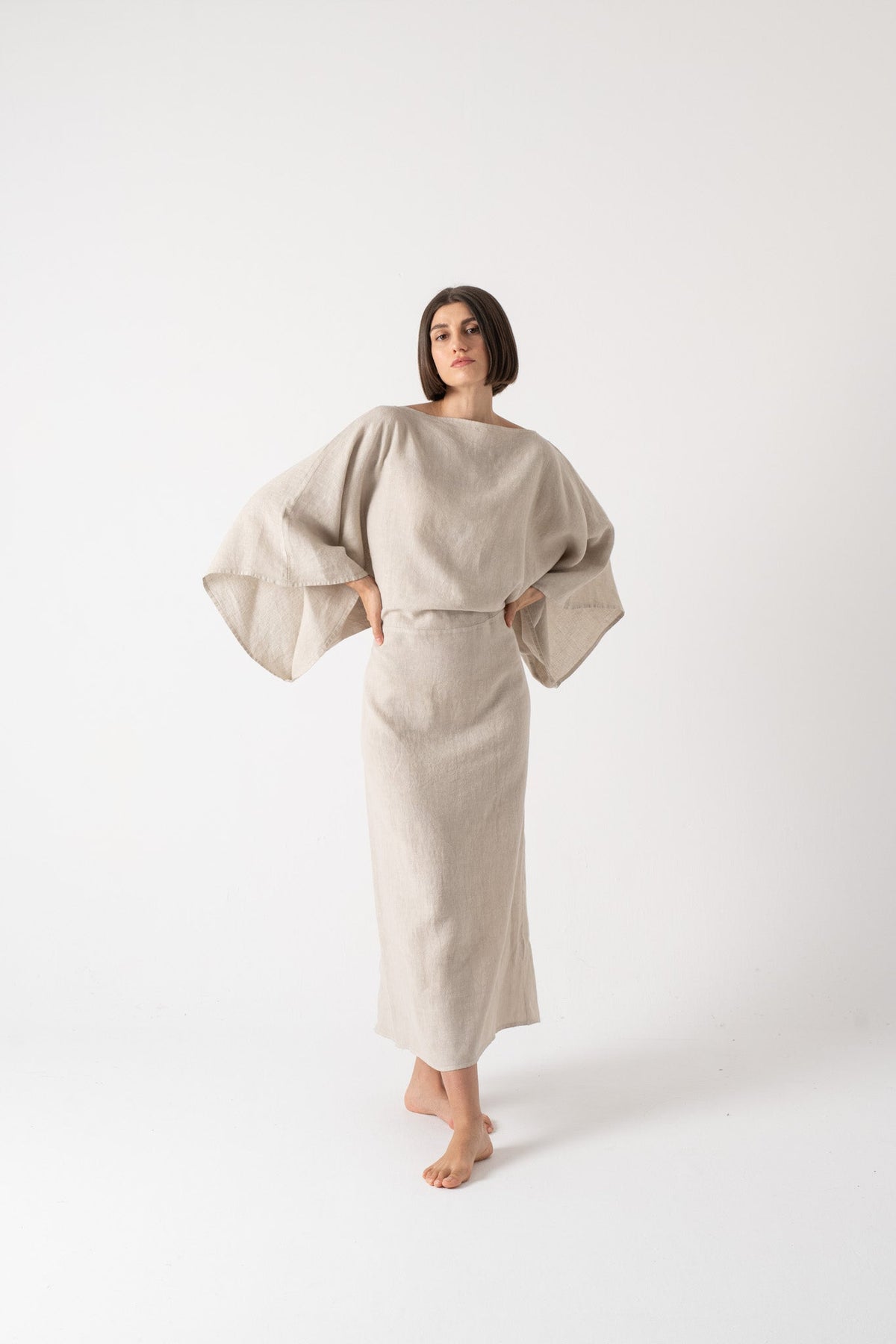 Kimonos Dress Oatmeal Luxmii