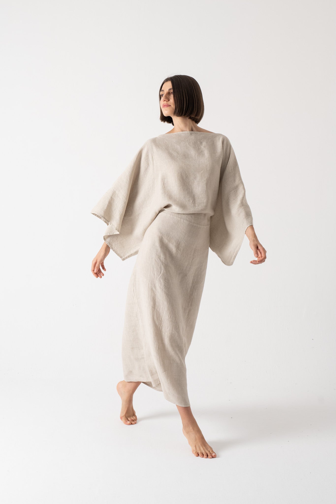 Kimonos Dress Oatmeal Luxmii