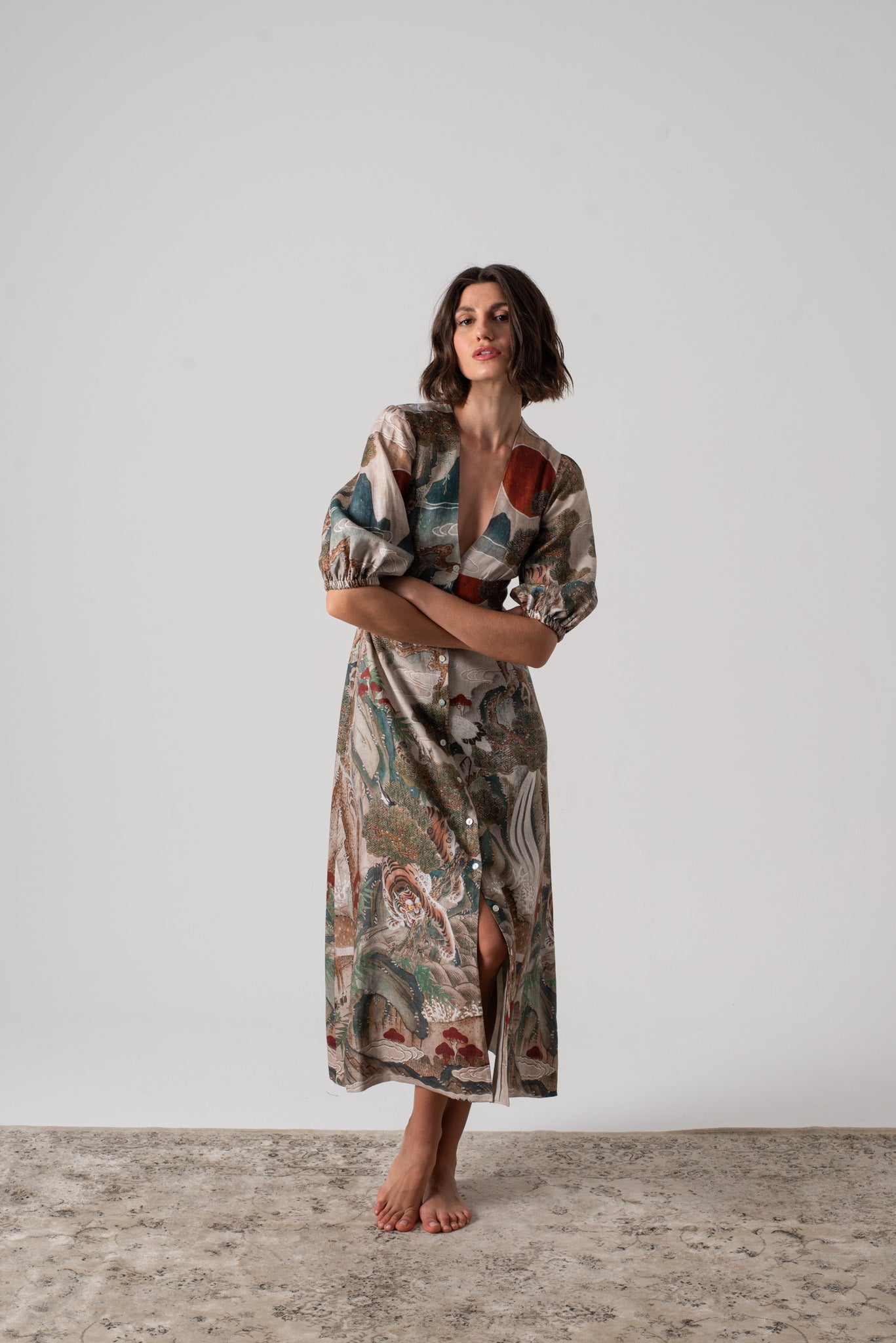 Kirin Linen Belted Maxi Dress (Copy) Luxmii