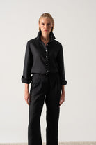 La Classica Linen Shirt Black Luxmii