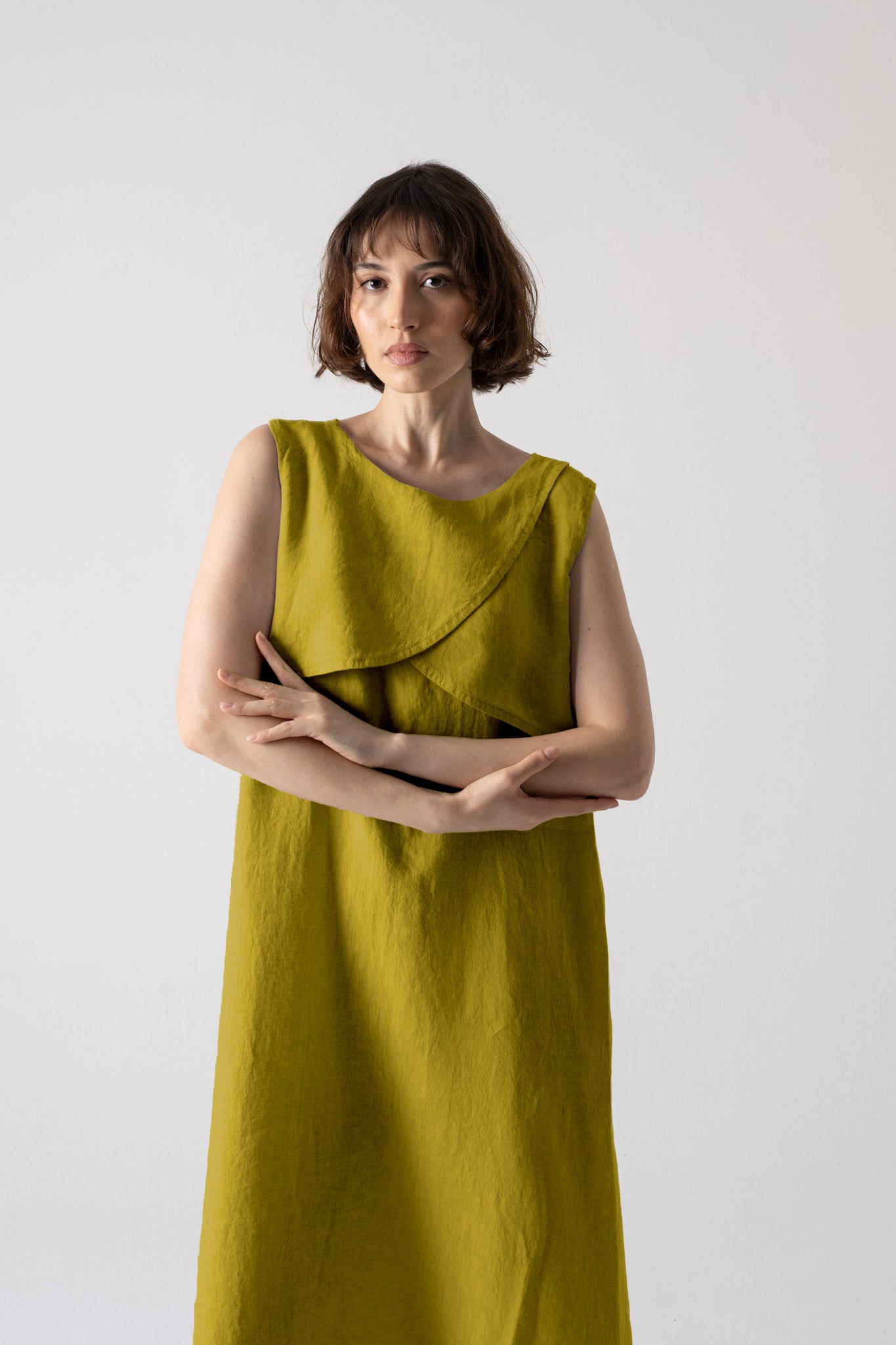 Layered Slip Dress Senape Luxmii