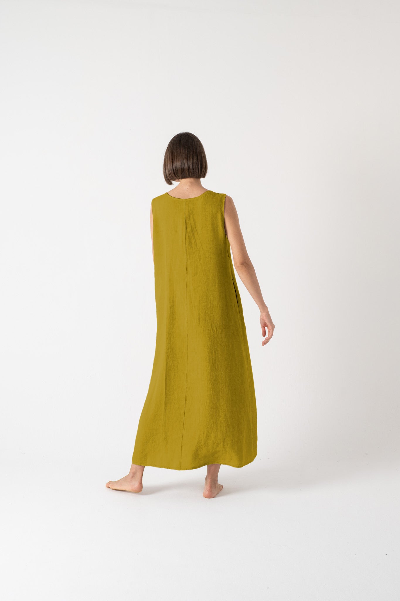 Layered Slip Dress Senape Luxmii